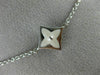 ESTATE .53CT DIAMOND & WHITE ENAMEL 18KT WHITE GOLD FLOWER BY THE YARD NECKLACE