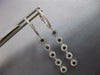 .60CT DIAMOND & AAA SAPPHIRE 14K WHITE GOLD MULTI FLOWER HUGGIE HANGING EARRINGS