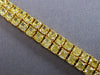 WIDE 17.75CT FANCY YELLOW DIAMOND 18KT YELLOW GOLD 3D DOUBLE ROW TENNIS BRACELET