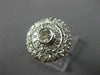 ANTIQUE LARGE 1.20CT DIAMOND 14KT WHITE GOLD 3D FILIGREE ENGAGEMENT RING #26090