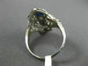 ANTIQUE .21CT OLD MINE DIAMOND & AAA SAPPHIRE 18K WHITE GOLD FILIGREE RING 19859