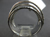 ESTATE LARGE 1.07CT DIAMOND 18KT WHITE GOLD 3D MULTI ROW CRISS CROSS LOVE RING