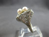 ANTIQUE .25CT OLD MINE DIAMOND & AAA SOUTH SEA PEARL 14KT WHITE GOLD RING #28167