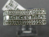 ESTATE WIDE .75CT ROUND & PRINCESS DIAMOND 14KT WHITE GOLD WAVE LOVE HEART RING
