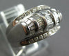 WIDE .52CT DIAMOND 14KT WHITE GOLD 3D CLASSIC ROUND & BAGUETTE ANNIVERSARY RING