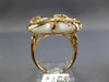 LARGE .36CT DIAMOND & AAA WHITE AGATE 14K ROSE GOLD 3D HEART SHAPE FILIGREE RING
