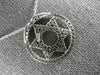 ESTATE LARGE 1.84CT DIAMOND 14K WHITE GOLD CIRCULAR STAR OF DAVID PENDANT #2481|2481-1