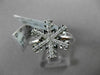 ANTIQUE .14CT DIAMOND 18KT WHITE GOLD 3D PAVE HANDCRAFTED SNOWFLAKE FUN RING