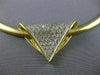 ESTATE LARGE 1.37CT DIAMOND 14K 2 TONE GOLD TRIANGLE SLIDE PENDANT #17213