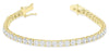 ESTATE 9.0CT DIAMOND 14KT YELLOW GOLD 3D CLASSIC ROUND TENNIS BRACELET