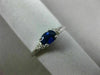 ESTATE .71CT DIAMOND & AAA OVAL SAPPHIRE 14KT WHITE GOLD FRIENDSHIP PROMISE RING