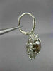ESTATE LARGE GIA 5.39CT WHITE & CHOCOLATE FANCY DIAMOND 18KT WHITE GOLD EARRINGS