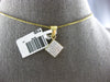 LARGE .50CT DIAMOND 14KT YELLOW GOLD 3D PRINCESS INVISIBLE GEOMETRICAL PENDANT