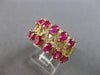 LARGE 3.62CT DIAMOND & AAA RUBY 14KT YELLOW GOLD CRISS CROSS INFINITY LOVE RING