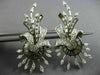 LARGE 5.34CT WHITE & CHOCOLATE FANCY DIAMONDS 14KT WHITE & BLACK GOLD EARRINGS