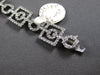 ESTATE WIDE 4.0CT DIAMOND 14KT WHITE GOLD ROUND & SQUARE CLASSIC TENNIS BRACELET