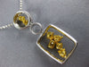 GIA 1.49CT WHITE & FANCY YELLOW DIAMOND 18K 2 TONE GOLD SQUARE CIRCULAR NECKLACE