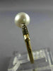 ESTATE AAA SOUTH SEA PEARL 14KT TWO TONE GOLD CLASSIC SOLITAIRE LOVE RING #19519