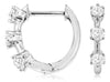 .55CT DIAMOND 14KT WHITE GOLD ROUND CLASSIC 3 STONE HUGGIE FUN HANGING EARRINGS