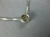 ESTATE .73CT DIAMOND 14KT WHITE GOLD ROUND CLASSIC SOLITAIRE BEZEL PENDANT #1593