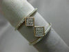 ESTATE WIDE .32CT DIAMOND 14K ROSE GOLD 3D DOUBLE ROW GRADUATING SQUARE FUN RING