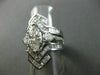 LARGE 4.26CT DIAMOND MARQUISE & ROUND PLATINUM ENGAGEMENT WEDDING INSERT RING