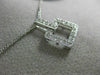 ESTATE .15CT DIAMOND 14KT WHITE GOLD CLASSIC OPEN SQUARE FILIGREE PENDANT #20917