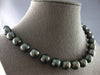 LARGE & LONG AAA TAHITIAN PEARL 14KT WHITE GOLD CLASSIC GRADUATING LOVE NECKLACE