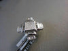 ESTATE LARGE SQUARE 3.01CT DIAMOND PRINCESS CUT 14KT WHITE GOLD CLIP EARRINGS