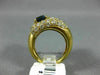 ESTATE LARGE 5.05CT DIAMOND AAA BLUE & YELLOW SAPPHIRE 18KT YELLOW GOLD 3D RING