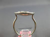 WIDE .38CT DIAMOND 14KT WHITE & ROSE GOLD ROUND FILIGREE WEB CIRCULAR FUN RING