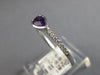 .41CT DIAMOND & AAA AMETHYST 14KT WHITE GOLD PEAR SHAPE & ROUND BEZEL LOVE RING