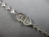 LARGE & LONG 1.5CT DIAMOND 14KT WHITE GOLD 3D DOUBLE HEART FLORAL BRACELET 28191