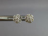 ESTATE .50CT DIAMOND 14KT WHITE GOLD 3D FLOWER SNOWFLAKE STUD EARRINGS