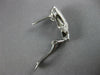 ESTATE .80CT DIAMOND 18KT WHITE GOLD 3D ROUND & BAGUETTE BOW CLIP ON EARRINGS