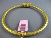 ESTATE .45CT DIAMOND 14K YELLOW GOLD CLASSIC CIRCULAR WOVEN PAVE BANGLE BRACELET