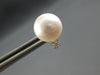 ESTATE .10CT DIAMOND & AAA SOUTH SEA PEARL 14K YELLOW GOLD CLASSIC STUD EARRINGS