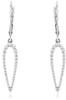 .50CT DIAMOND 14KT WHITE GOLD 3D GRADUATING TEAR DROP LEVERBACK HANGING EARRINGS