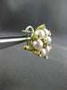 ESTATE .62CT DIAMOND & AAA PEARL 18K WHITE & YELLOW GOLD FLOWER CLIP ON EARRINGS