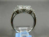ESTATE LARGE 1.50CT DIAMOND 14KT WHITE GOLD 3D CLUSTER SQUARE FILIGREE LOVE RING