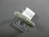ESTATE .76CT DIAMOND 14K WHITE GOLD 3D MICRO PAVE SEMI ETERNITY ANNIVERSARY RING