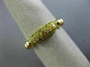 ESTATE .30CT FANCY YELLOW DIAMOND 18KT YELLOW GOLD 3 ROW PAVE ANNIVERSARY RING