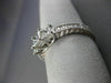 ESTATE .89CT ROUND & PRINCESS DIAMOND 14KT WHITE GOLD 3D ENGAGEMENT RING #25784
