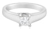 ESTATE .48CT DIAMOND 14KT WHITE GOLD PRINCESS SOLITAIRE LUCIDA ENGAGEMENT RING