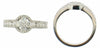 ESTATE .84CT DIAMOND 18KT WHITE GOLD 3D ROUND CIRCULAR 5 STONE FUN RING