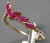 .63CT DIAMOND & AAA RUBY 14KT ROSE GOLD 3D MARQUISE & ROUND MULTI LEAF FUN RING