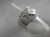 ESTATE LARGE 1.0CT DIAMOND 18K WHITE GOLD PRINCESS CUT OPEN FILIGREE RING #20460
