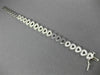 ANTIQUE .90CT ROUND CUT DIAMOND 14K WHITE GOLD OPEN HEART LOVE BRACELET #19204