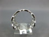 ESTATE WIDE .62CT DIAMOND 18K WHITE GOLD MULTI ROW CROWN 3/4TH ETERNITY FUN RING
