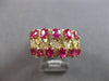 LARGE 3.62CT DIAMOND & AAA RUBY 14KT YELLOW GOLD CRISS CROSS INFINITY LOVE RING